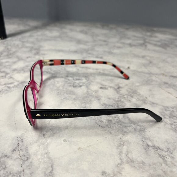 Kate Spade Lucyann 0X78 Eyeglasses Black Pink Rectangular Frames Only 49-16-135 - Picture 9 of 10